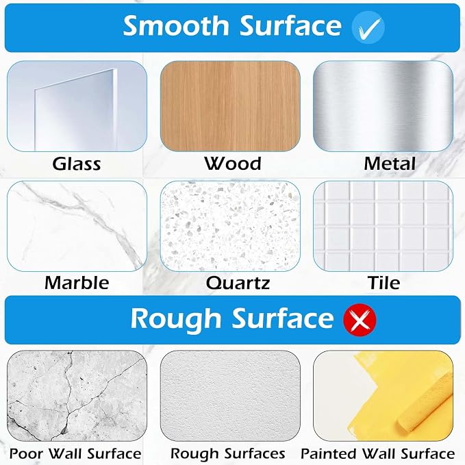 12 Pack Shower Caddy Adhesive Replacement, Shower Adhesive Strips, Waterproof Adhesive Hooks, Strong Sticker, No Drilling, for Bathroom Shelf and Kitchen Racks - Image 6