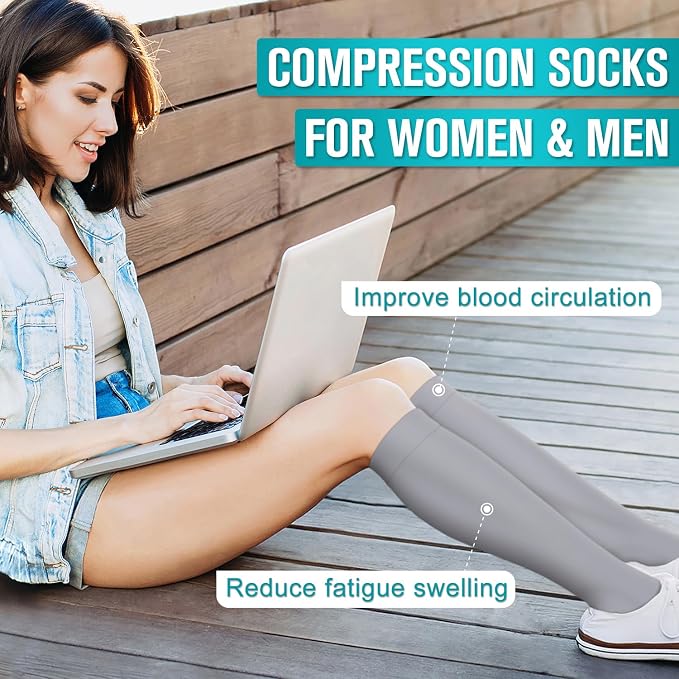 Copper Compression Socks for Women & Men (6 pairs) - Best Support for Nurses, Running, Hiking, Recovery - Image 3