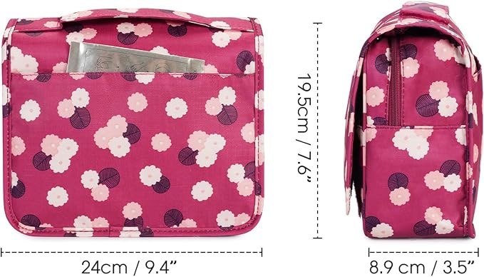 Narwey Small Hanging Travel Toiletry Bag for Women, Travel Bag for Toiletries, Makeup Bag Organizer Make Up Bags Cosmetic Bags for Girls - Image 6