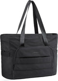 BAGSMART Tote Bag for Women, Lightweight Tote Bag with Yoga Mat Strap | Quilted Handbag for Daily, Work, Gym by BAGSMART