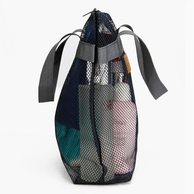 Mesh Shower Caddy Bag Portable Hanging Toiletry and Bath Organizer with Zipper for Travel, Gym, Camping, College Dorms, Beach - Image 7