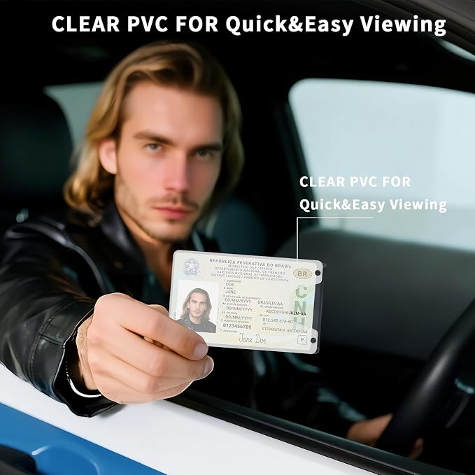 Wallet for Men Slim Pull Tab Metal RFID Blocking Credit Card Holder with ID Window & Cash Strap - Compact Front Pocket Design Holds 1-10 Cards (3.62x2.36x0.47in) (Carbon) - Image 4