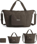 BAGSMART Foldable Travel Bag, 37L Expandable Personal Item Bag, Dim Gray | Airline Approved Personal Carry-on Size, Fits Under-seat, Trolley Sleeve, Backup Bag for Travel, Vacation, Overnight by BAGSMART
