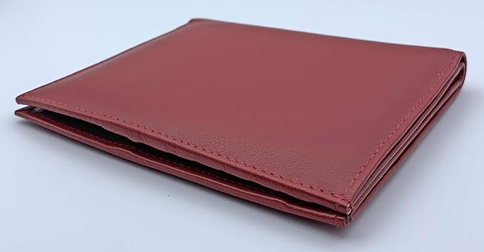 Red RFID Genuine Leather Passport Wallet - Image 8