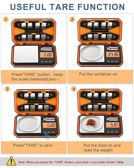 Digital Pocket Scale, 500g/0.01g High Precision Mini Grams Scale with 50g Calibration Weight, Digital Food Scale with LCD Display, 6 Units, Tare Function for Food, Jewelry, Coffee, Coin - Image 4