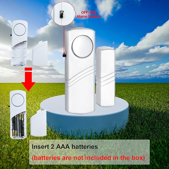 Security Door Window Alarm, 90DB Wireless Sensor Door Window Burglar Alarm | Door Alarms for Kids Safety, Easy Installation Doorbell Alarms for Office House Window Pool - Image 3