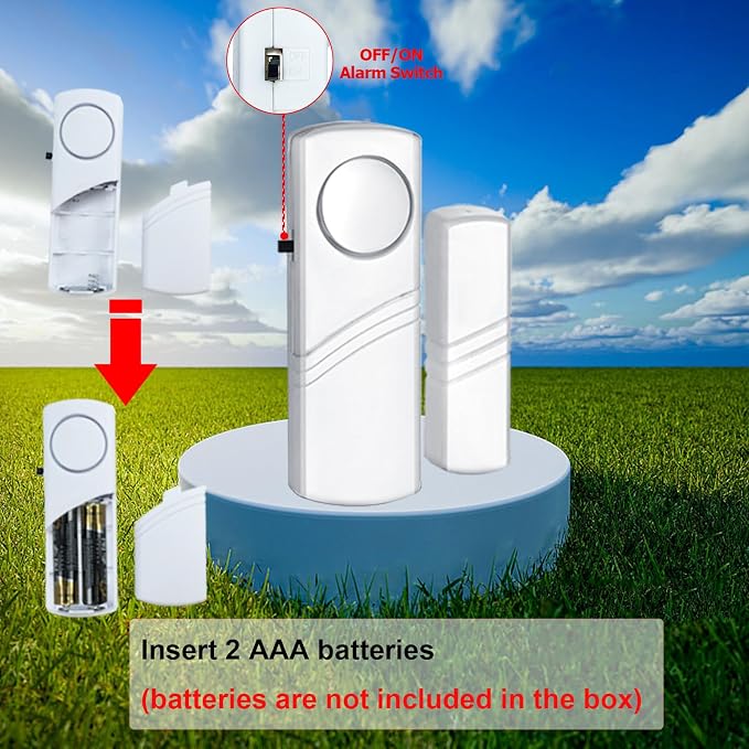 Security Door Window Alarm, 90DB Wireless Sensor Door Window Burglar Alarm | Door Alarms for Kids Safety, Easy Installation Doorbell Alarms for Office House Window Pool - Image 6