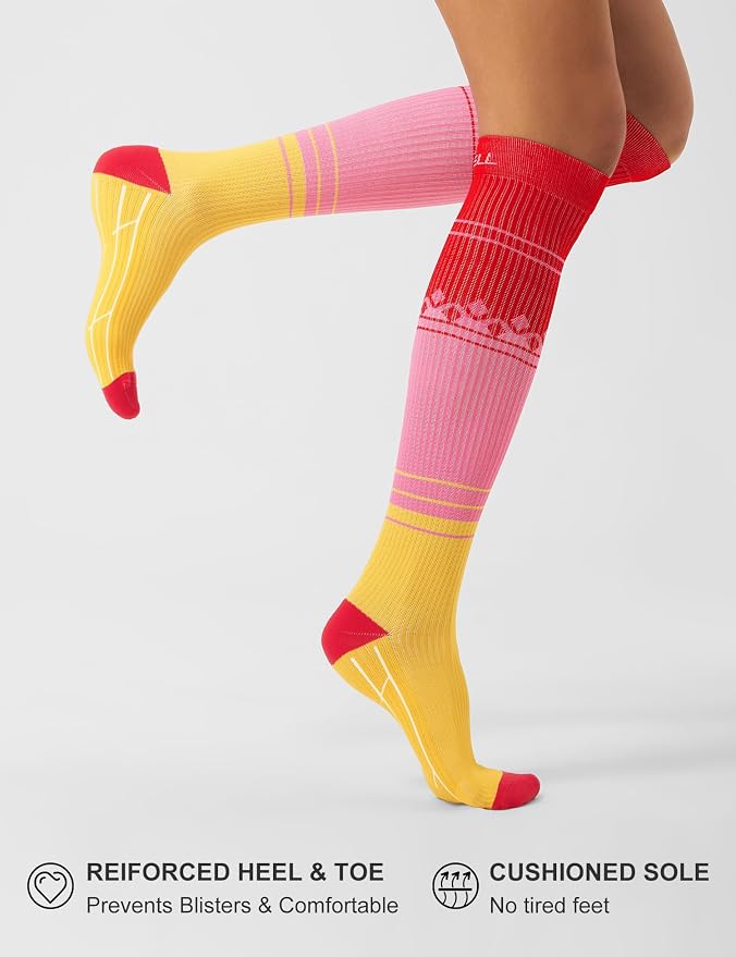 FITRELL 3 Pairs Compression Socks for Women and Men 20-30mmHg-Circulation Support Socks - Image 4