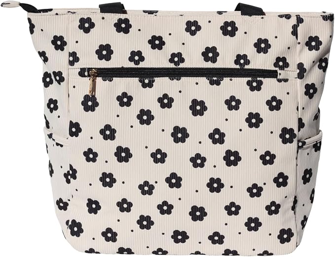 ESVAN Original Floral Water Resistant Large Tote Bag Shoulder Bag for Gym Beach Travel Daily Bags Upgraded - Image 5