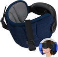SARISUN Travel Pillows for Airplanes, Stable Head Support, Travel Essential | Airplane Pillow with Eye Mask, Seat Strap Secures to Headrest, for Stop Bobblehead, for Long Flight Road Trip, Mottled Grey by SARISUN