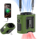 Socool 14500mAh Portable Waist Fan Clip on Belt 360 Rotation Wearable Rechargeable Personal Shirt Fan, 67H Cooling 5-Speed Battery Operated Fans with Light, Neck Fan Hanging for Outdoor Camping Travel by Socoolfancoolinhand
