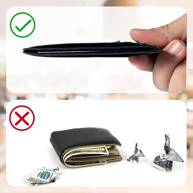 Chelmon Slim Wallet for Men, Minimalist Front Pocket RFID Blocking Credit Card Holder - Image 6