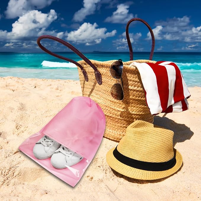 8PCS Travel Shoe Bags with Rope for Men and Women Large Shoes Pouch Organizers - Image 6