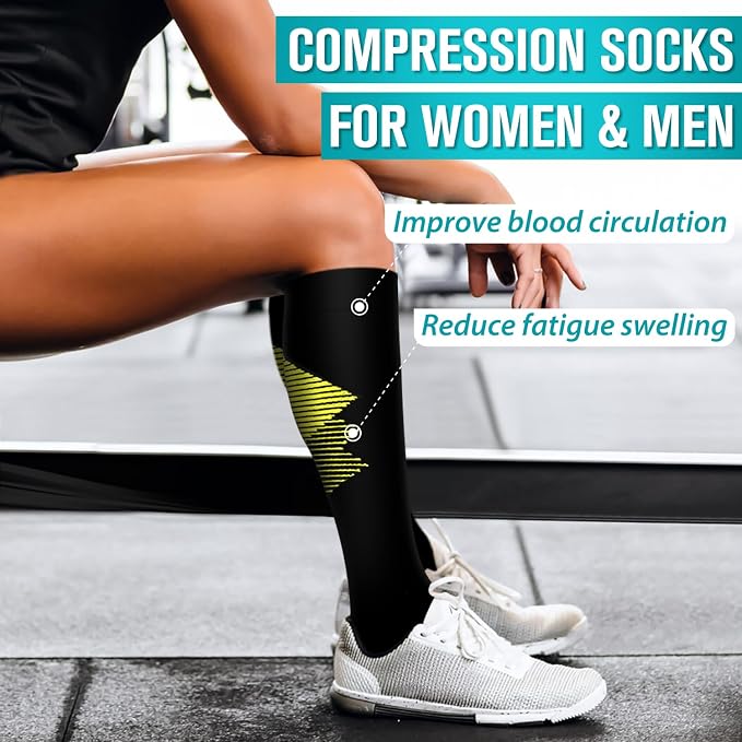 Copper Compression Socks for Women & Men (6 pairs) - Best Support for Nurses, Running, Hiking, Recovery - Image 3
