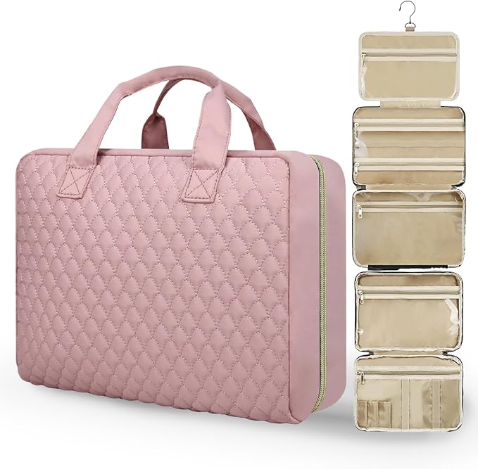 Detachable Travel Toiletry Bag for Women - Large Toiletry Bags for Traveling Women - Hanging Makeup Cosmetic Bag, Organizer for Travel Accessories Cruise Essential - Travel Size Toiletries by UROPHYLLA