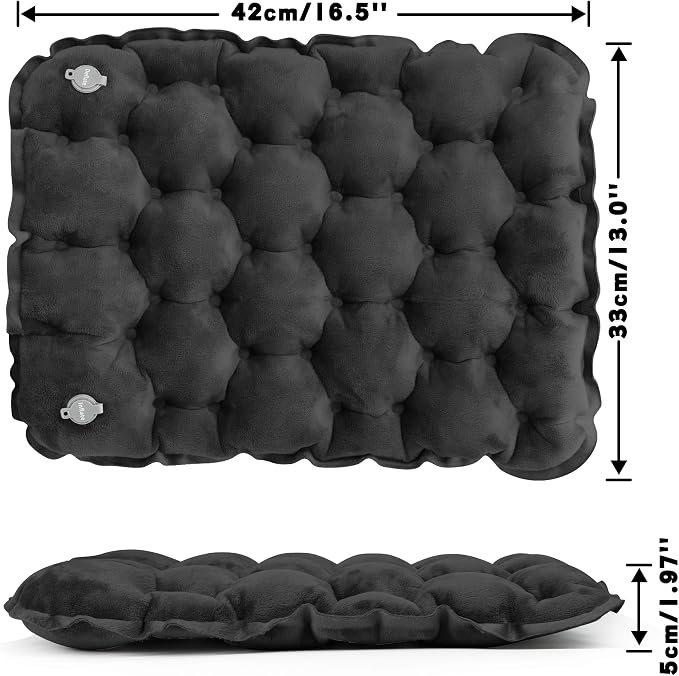 Inflatable Seat Cushion Lightweight Airplane Seat Cushion | Stadium Seat Travel Cushion for Climbing Hiking Office Airplane - Image 2