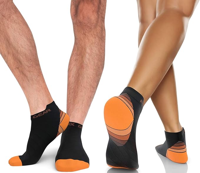 Physix Gear Short Compression Socks for Men & Women - Best Low Compression Socks Women & Men Ankle Socks with Arch Support - Image 7