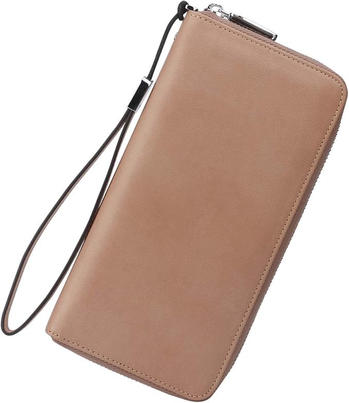 Small Compact Women Wallet RFID Blocking Genuine Leather Bifold Purse with ID Windows by Lavemi