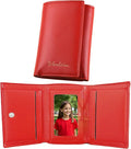 Men Women Wallet Trifold Soft Leather 4 Card Holder 2 Money Pockets with Photo Window Mother Kids Girl Gift by SPDTECH