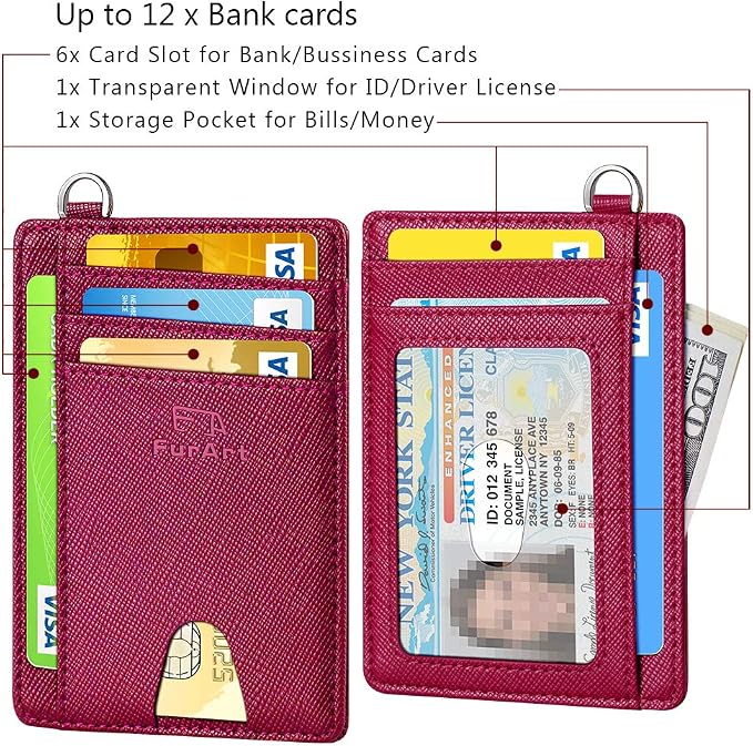 FurArt Slim Minimalist Wallet RFID Credit Card Holder for Men | slim minimalist compact rfid id window thin - Image 6