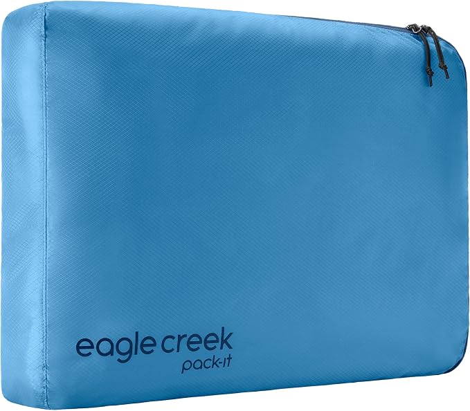Eagle Creek Pack-It Isolate Cube, Large, Blue Dawn | Clothes Packing Cube for Maximizing Luggage Space, Angled Zippered Opening, Convenient Top Handle, Water-Resistant - Image 2