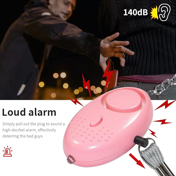 Emergency Personal Alarm, 3 Pack 140DB Person Siren with LED Lights, Personal Panic Alarm for Men, Women, Children, Elderly Emergency Security, Self Defense Electronic Device - Image 2