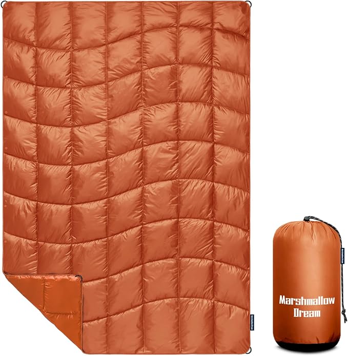 Camping Blanket, Puffy Blanket Lightweight Windproof Water Resistant for Outdoors,Hiking, Backpacking,Beach,Car,Picnic,Stadium by MarshmallowDream