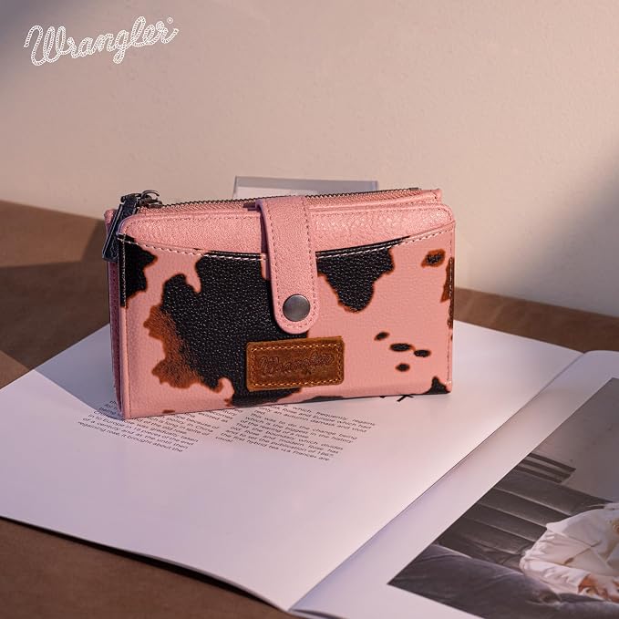 Wrangler Wallet for Women Bifold Card Holder with Zipper and ID Window - Image 6