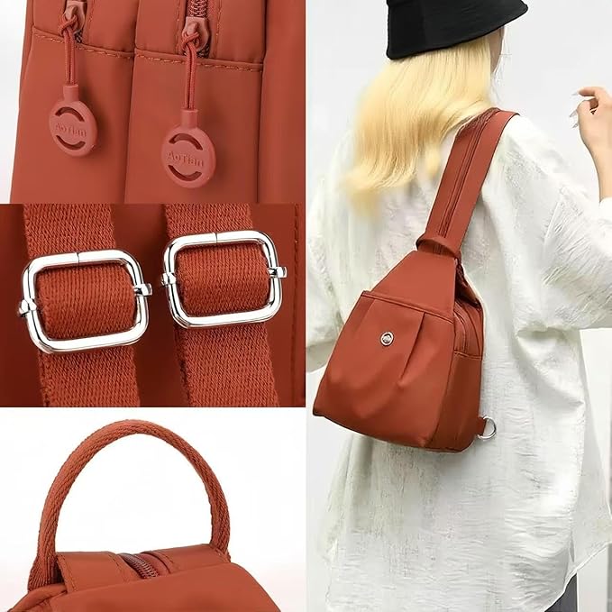 2-Way Commuter Bag 3 in 1 Tote for Women Waterproof Anti-Theft (Black) | Waterproof convertible anti-theft backpack purse. Lightweight multi-compartment bag for work, travel & commute. - Image 4