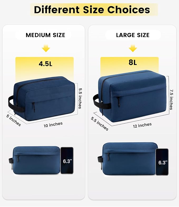 Vorspack Water Resistant Travel Toiletry Bag for Men Women | Travel Bag for Toiletries, Large Capacity, Organized Compartment, Travel Essentials, Suitable for Shaving, Makeup, Cosmetics - Image 2