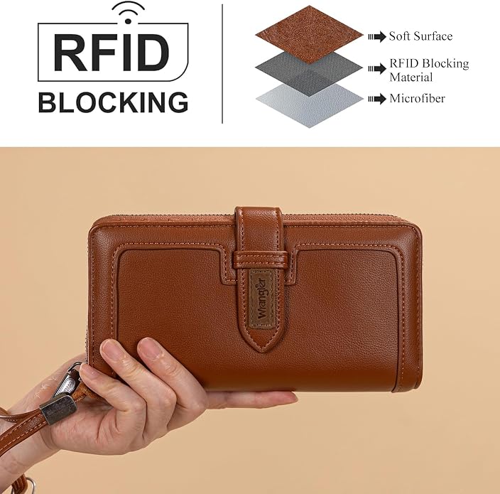 X Wrangler Women's Wallets Bifold Wristlet Wallets for Women Large Capacity Credit Card Wallet with ID Window - Image 5