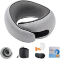 Travel Pillows for Airplanes, 360° Surround Support Memory Foam Airplane Neck Pillow, Comfortable Eye Masks and earplugs, Portable Washable Design for Long Flights, Car Rides & Road Trips by Unknown