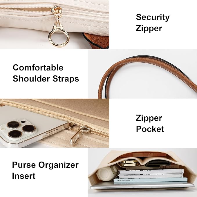 Tote Bag for Women with Purse Organizer Insert. | Foldable Large Capacity Waterproof Nylon Bag for Travel, Work, and Daily Use. - Image 7