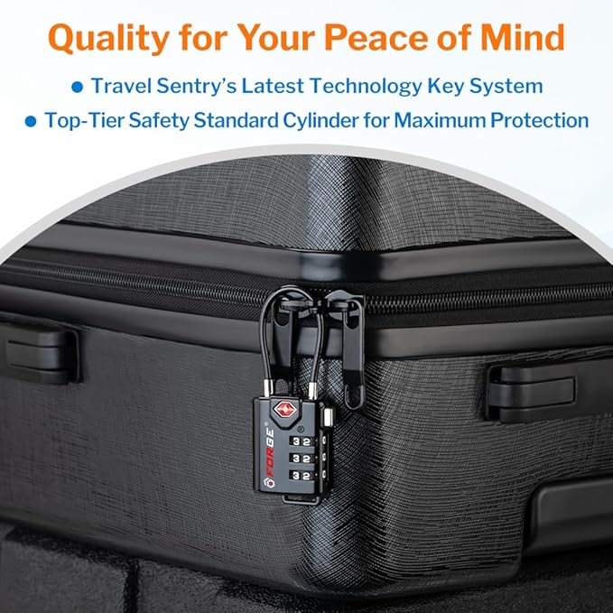 Open Alert TSA Approved Luggage Locks, 6 Pack, Easy Read Dials with Alloy Body. - Image 6