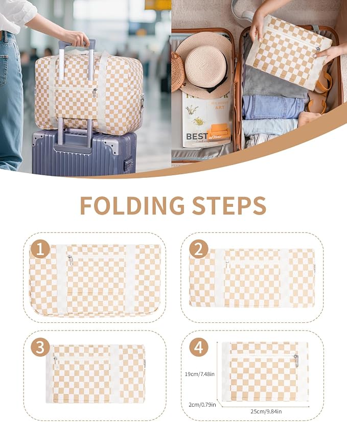For Spirit Airlines Personal Item Bag Foldable Travel Duffel Bag Tote Carry on Luggage Duffle Overnight for Women and Men - Image 6