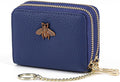 imeetu RFID Credit Card Holder, Small Card Wallet Women, Leather Card Case | Genuine Leather Women's Card & id Cases, Change Coin Purse with Zipper Keychain id Window, 20 Colors & 3 Styles, Daily, Gifts by imeetu