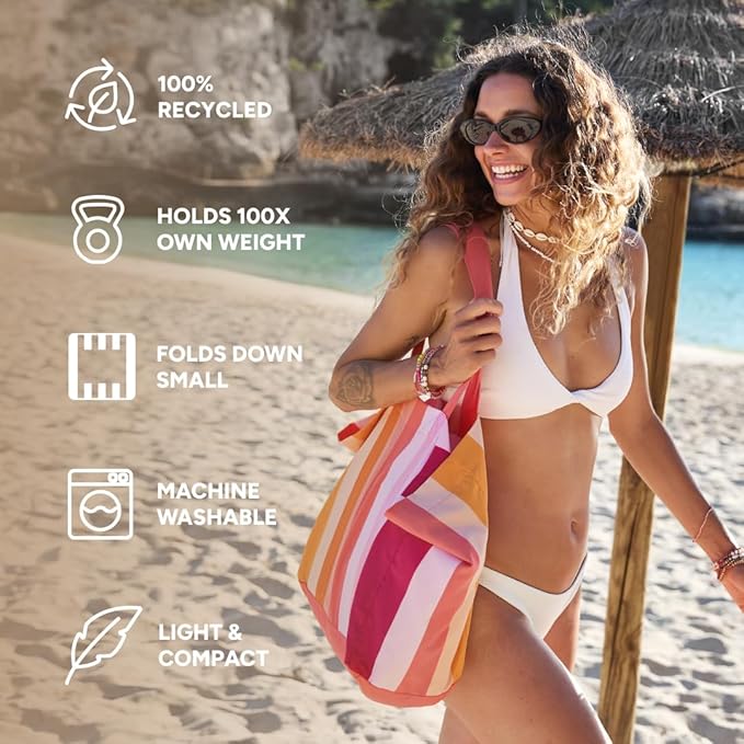 Dock & Bay Everyday Beach Tote Bag - Reusable Carrier Bag for Daily Use - Carries Up to 10kg - 100% Recycled Materials - Image 4