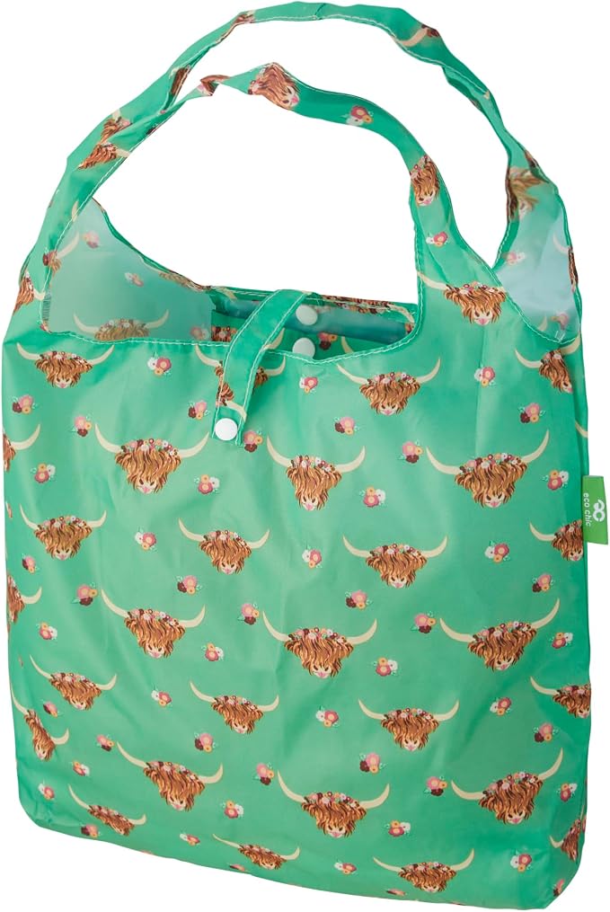 ECO CHIC Foldable Reusable Grocery Bags - Lightweight, Recycled & Reusable Shopping Bag - Waterproof Packable Tote by ECOCHIC