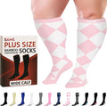 BAMS Plus Size Compression Socks Wide Calf XL XXL XXXL – Graduated Knee-High Support, Viscose from Bamboo Easy-On/Easy-Off by BAMS