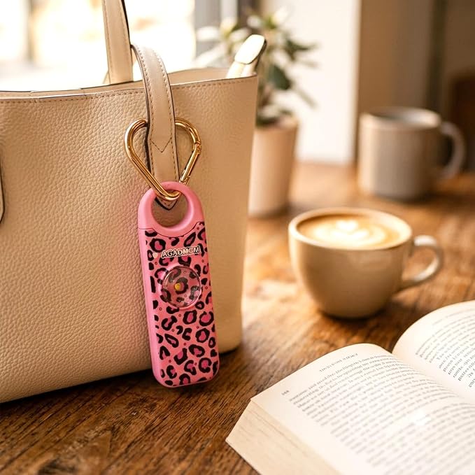 Rechargeable Personal Safety Alarm for Women | 130dB Loud Siren & Strobe Light & Low Battery Notice, Emergency Keychain Alarm for Self Defense (Cheetah) - Image 8