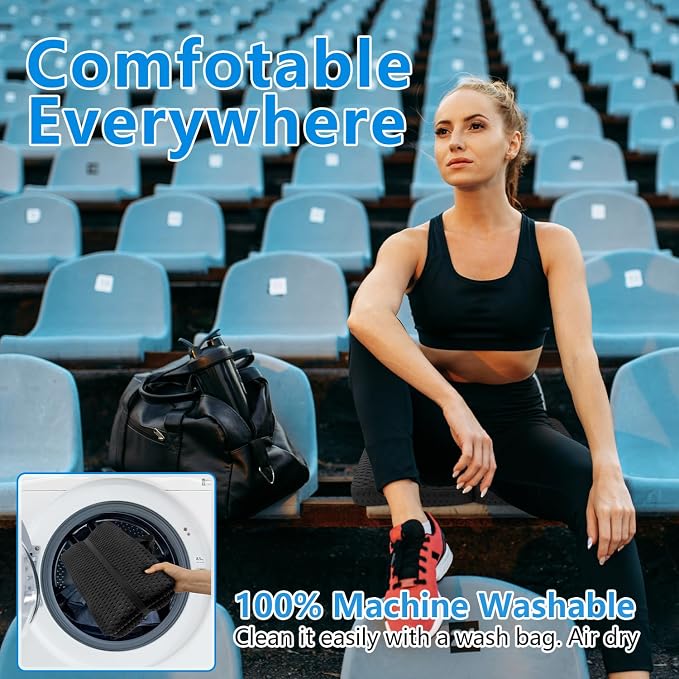 Portable Foldable Seat Cushion Soft Thick for Stadium Travel Camping Office | 3D mesh fabric breathable seat cushion for stadium bleacher airplane travel - Image 6