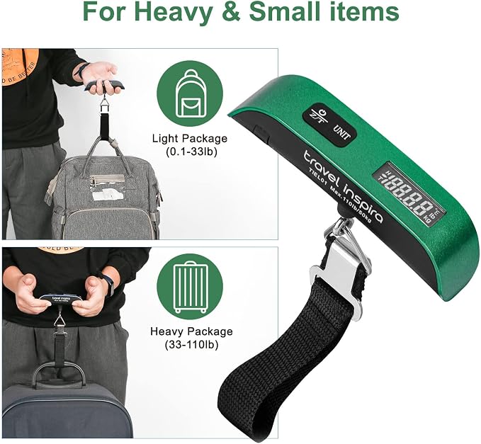 travel inspira RFID Blocking Travel Money Belt with Anti-Thief Zip - Slim Passport Holder and Digital Luggage Scale 110 Pounds, Battery Included - Image 4