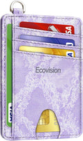 Slim Minimalist Front Pocket Wallet, RFID Blocking Credit Card Holder Wallet with Detachable D-Shackle for Men Women by Ecovision