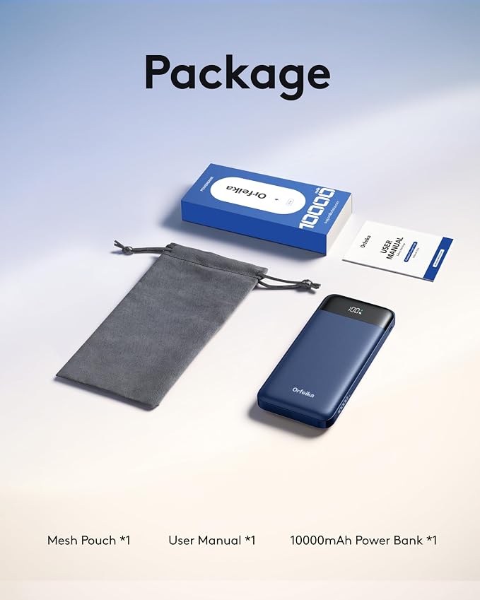 Orfeika Fast Charging Portable Charger Power Bank with Built-in 4 Cables | 10000mAh|Ultra-Slim&Light|Flight-Safe|Power 6 Devices at Once|22.5W|Battery Pack For iPhone,Samsung,Google|Travel Essentials - Image 10