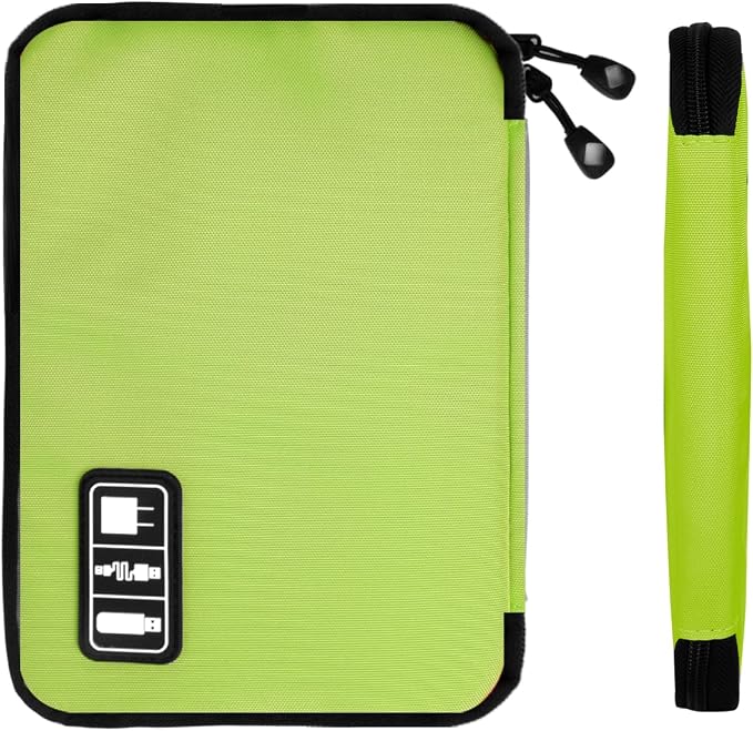 Lcsmaokin Electronics Organizer Travel Case,Electronic Accessories Storage Bag,Portable Waterproof Cable Organizer Bag,Travel Cord Organizer Bags for Small Charging Cord Storage,SD Card-Green - Image 5