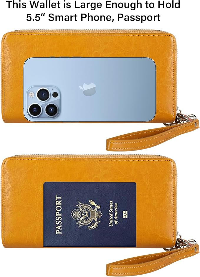 Small Compact Women Wallet RFID Blocking Genuine Leather Bifold Purse with ID Windows - Image 7