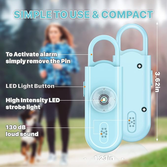 Safe Sound Personal Alarm, 2 Pack 130 dB Loud Siren Song Emergency Security Alarm Keychain with Strobe LED Light, Personal Sound Safety Siren for Women, Men, Children, Elderly - Image 5