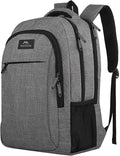 MATEIN Travel Laptop Backpack, 15.6 Inch College School Computer Bag, Grey | Slim Sturdy Business Daypack, Anti Theft Bookbag, Water Resistant, Gift for Men & Women, Personal Item Bag, Mochilas by MATEIN