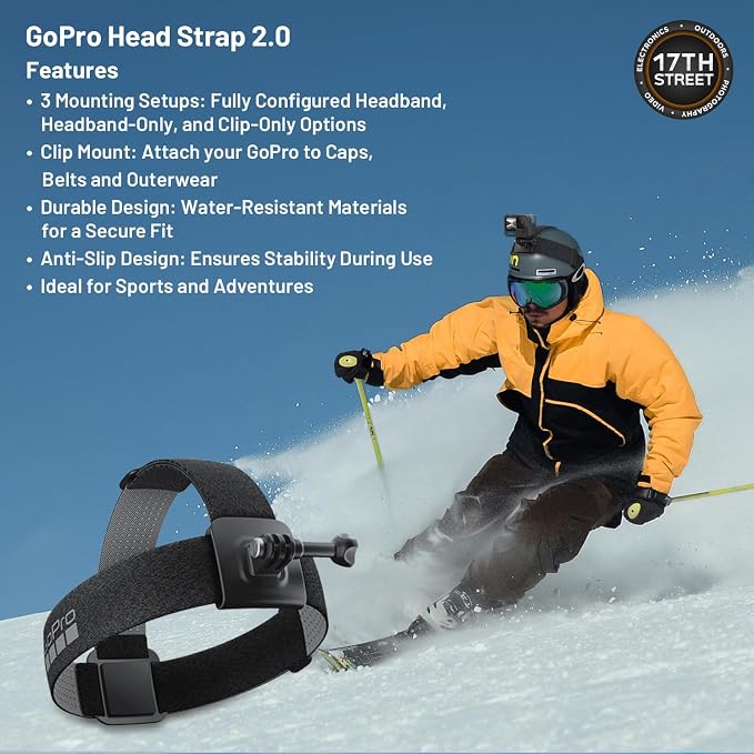 GoPro HERO13 Waterproof Action Camera (Black), 5.3K60 27MP, 2 Battery, Kit | GoPro bundle Includes Handler floating handgrip, 2 Enduro 1900mAh batteries, 64GB Extreme microSDXC card, Head Strap 2.0 Kit - Image 3