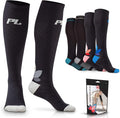 POWERLIX Compression Socks for Women & Men (Pair) for Neuropathy Swelling Pain Relief 20-30 mmHg Medical Knee-high Stockings by POWERLIX